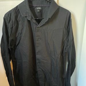 Black Apt9 Long Sleeve Button-up